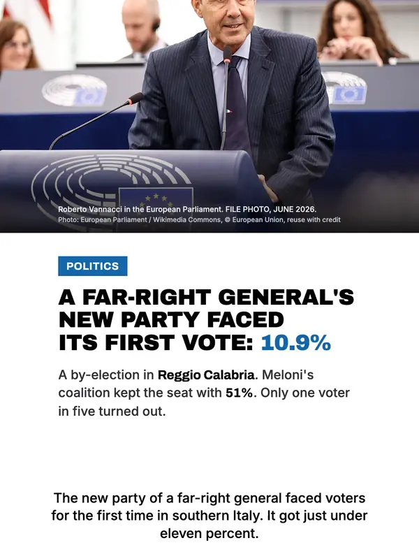 Instagram cover: A general's new party faced its first vote